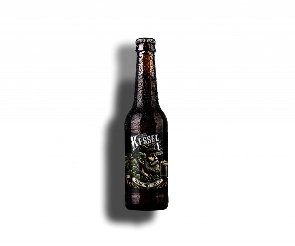 k&k flasche dry stout mit etikett