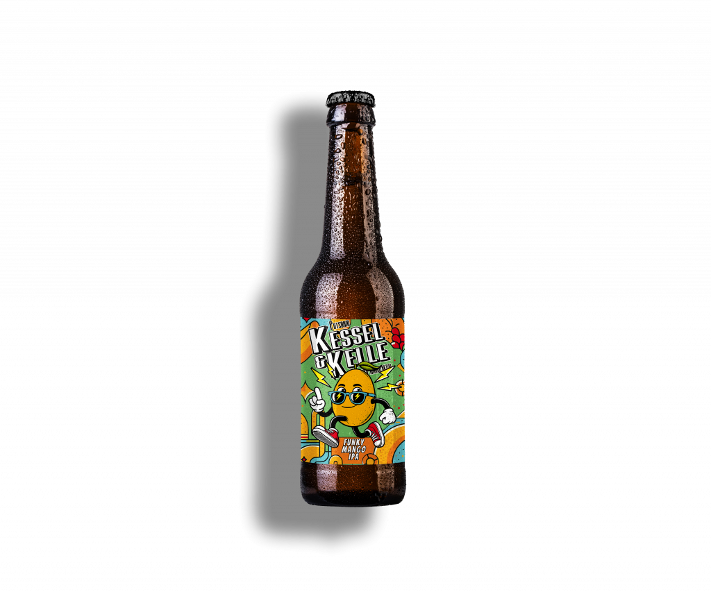 k&k flasche mango ipa mit etikett
